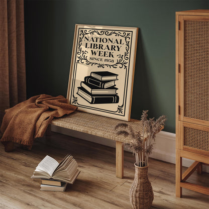 National Library Week Vintage Poster