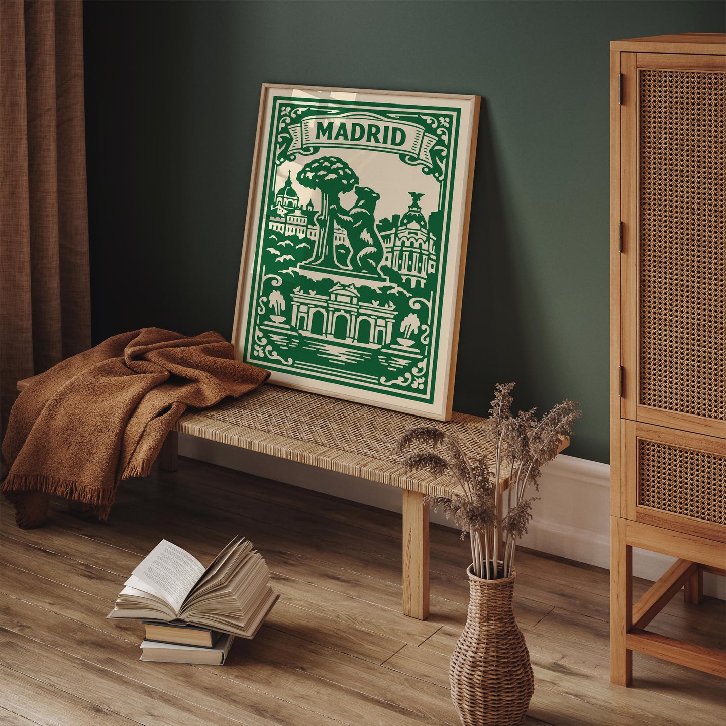 Madrid Botanical Travel Poster