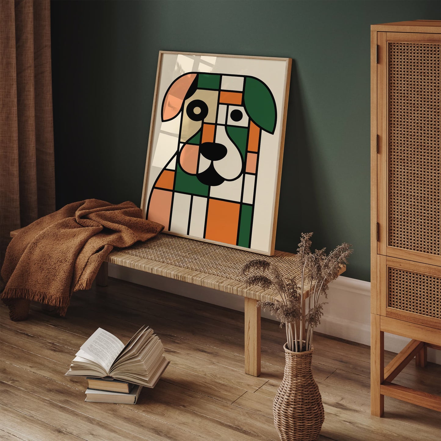 Bauhaus Dog Poster - Modern Minimalist Animal Wall Art