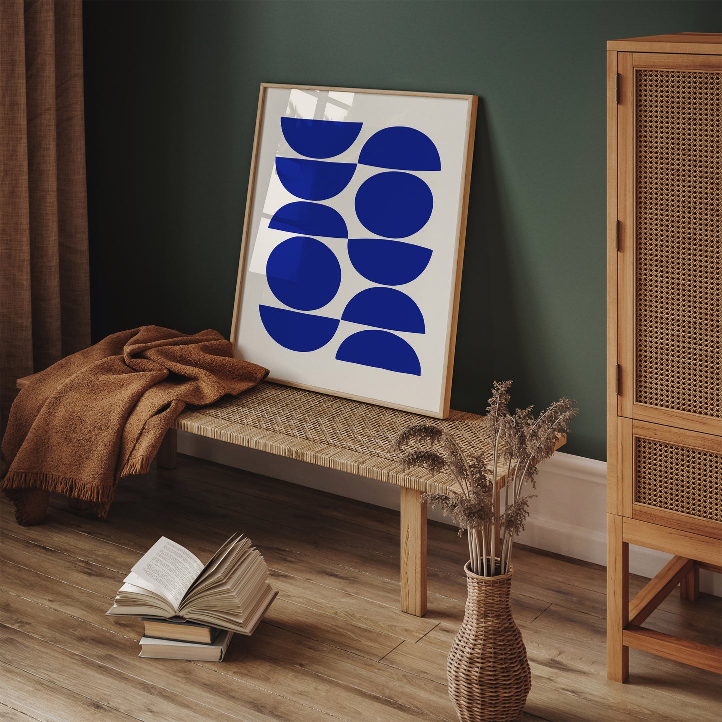 Mid Century Modern Blue Art Print 2025