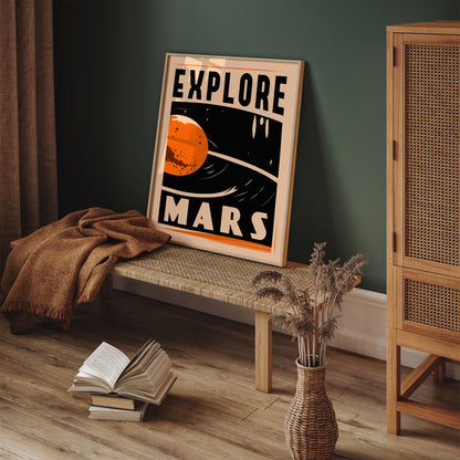 EXPLORE MARS - Minimal Space Poster