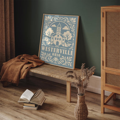 Westerville Ohio Travel Poster