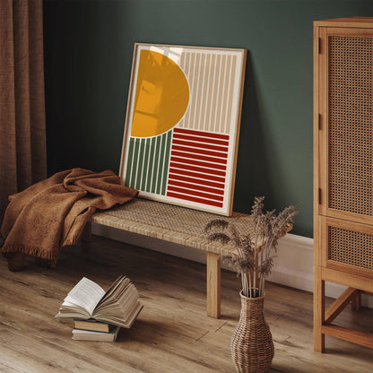 Mid Century Modern Print - Geometric Trendy Wall Art 2025