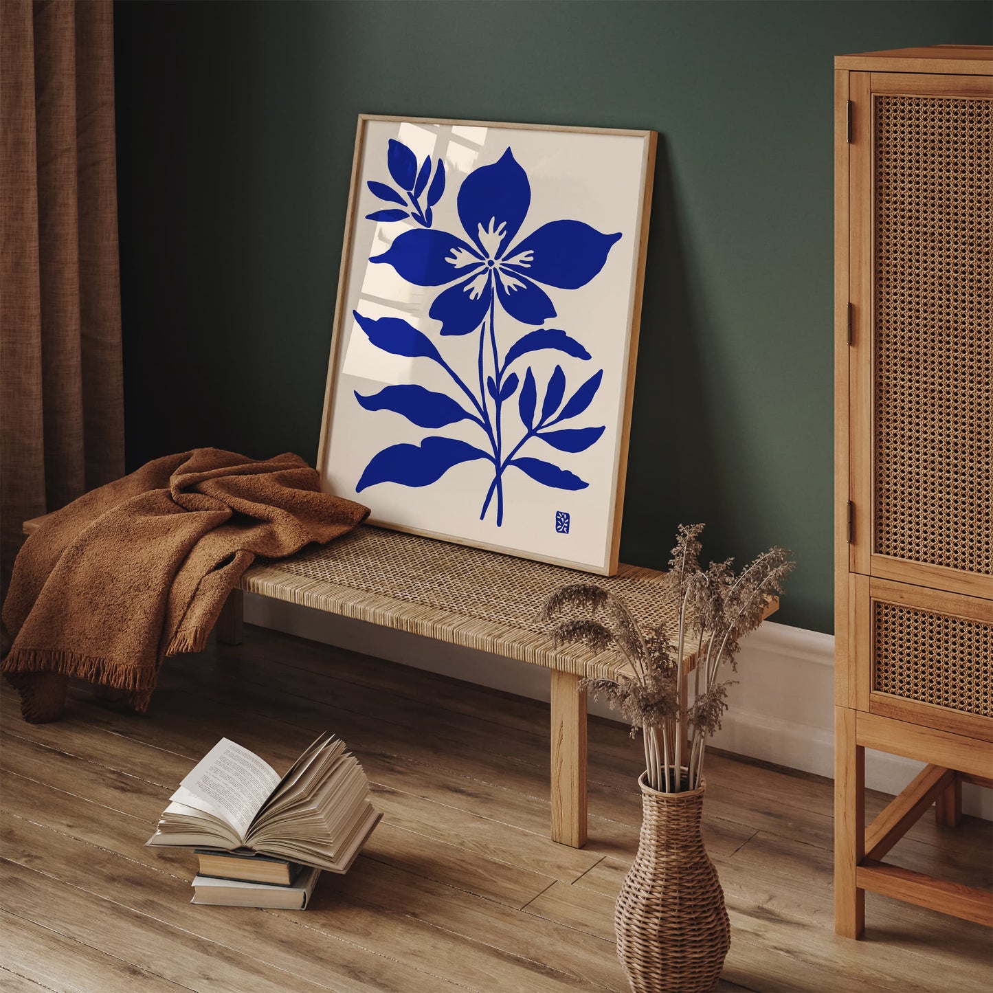 Blue Azure Flower Poster