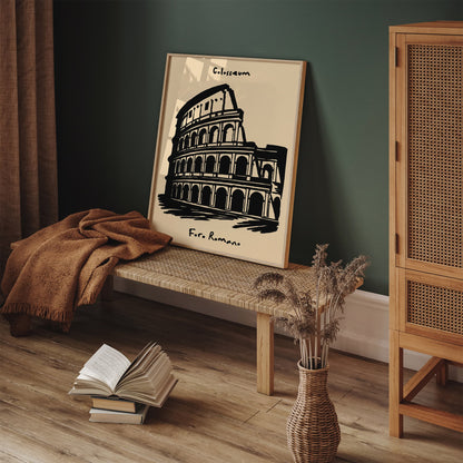 Colosseum Foro Romano Poster