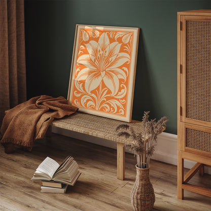 Lily Flower Orange Poster