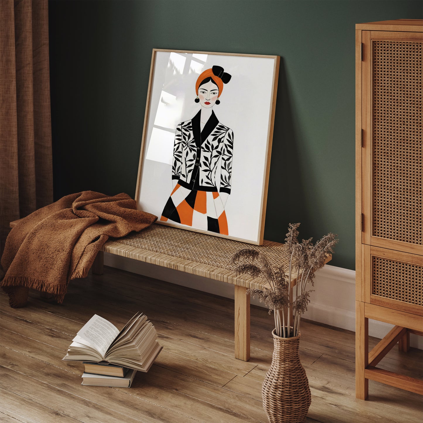 Retro Fashion Woman Art Print 2024