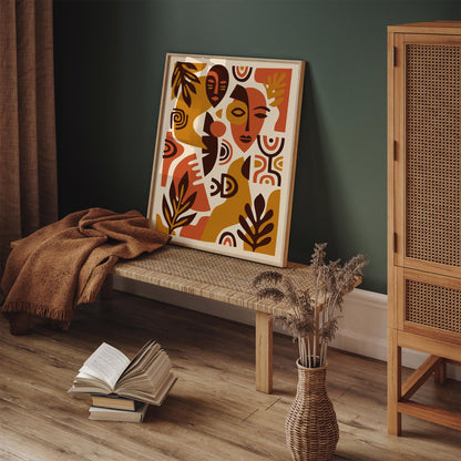 Bohemian African Abstract Poster