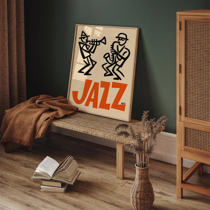 Retro NYC Jazz Music Poster