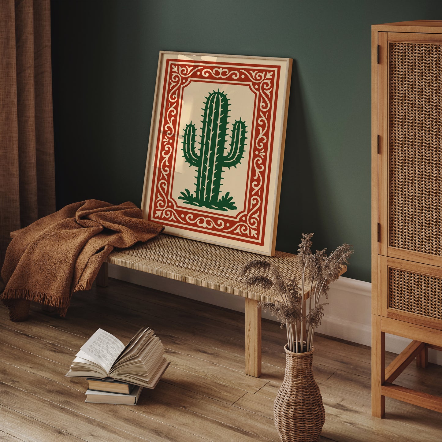 Cacti Art Print - Rococo Botanical Wall Art Poster