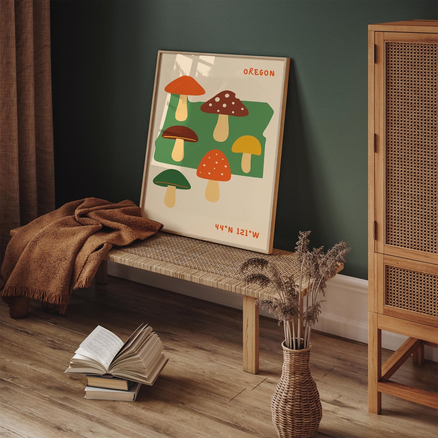Oregon Mushrooms - Nature Travel Wall Art Print