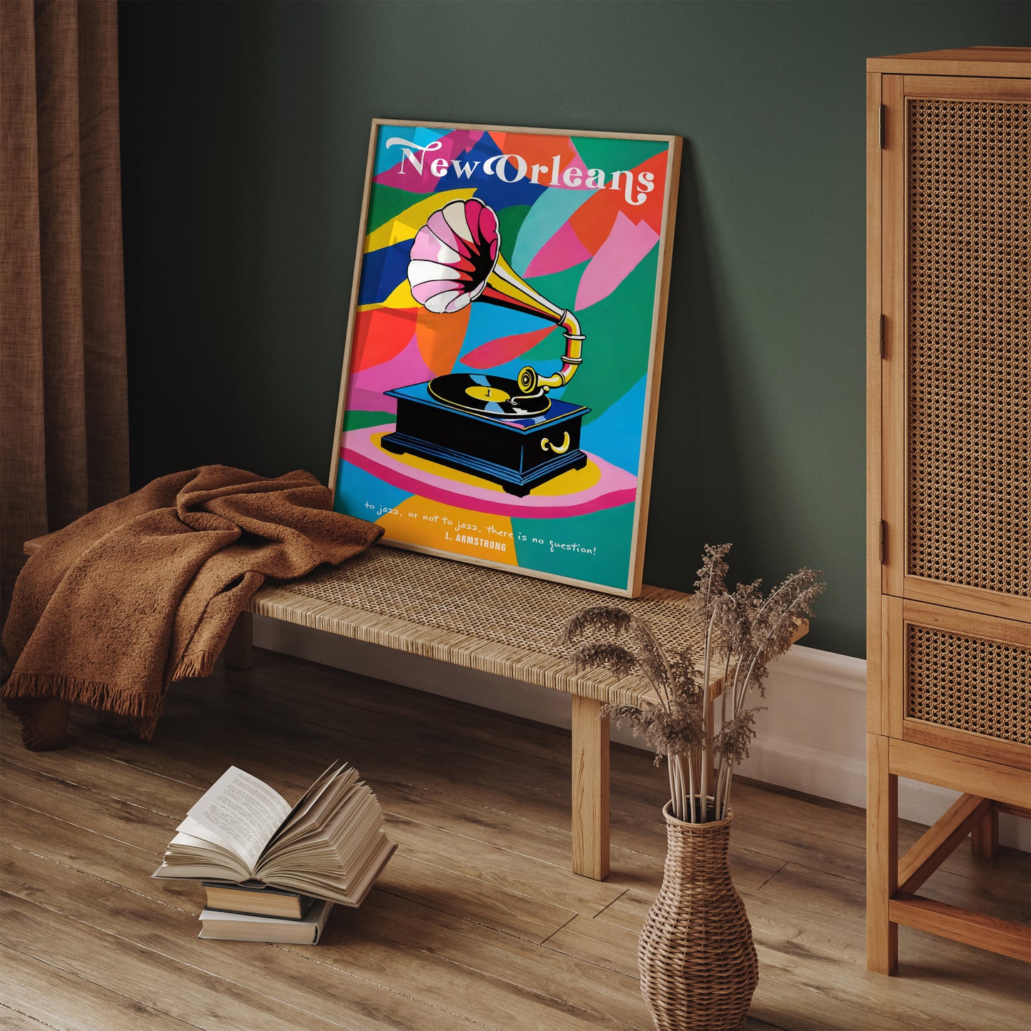 Colorful New Orleans Music Poster