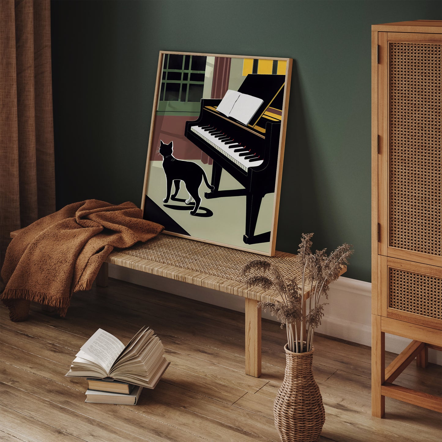 Pianist Cat Art Print