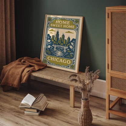 Chicago Home Sweet Home Poster