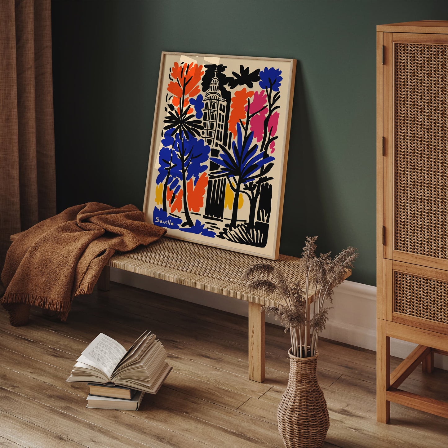 Seville Spain Colorful Vibrant Travel Poster