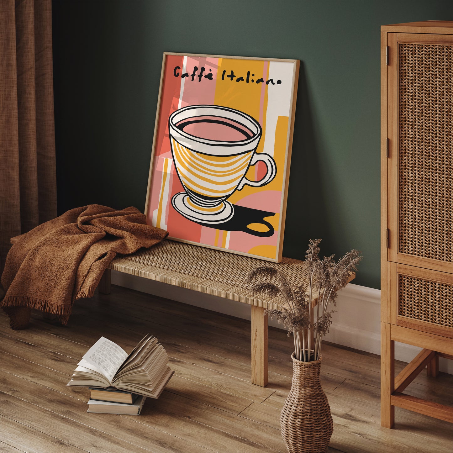 Italian Cafe, Coffee Lovers Gift Idea Art Print