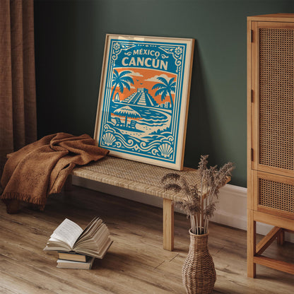 Cancun Mexico Poster - Mexican Home Decor