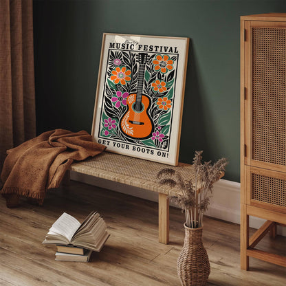 Country Music Folk Poster