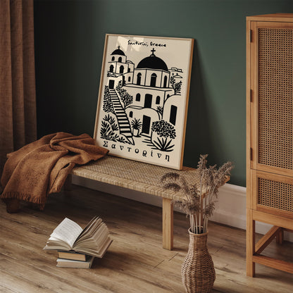 Santorini Greece Poster - Cityscape Art Print