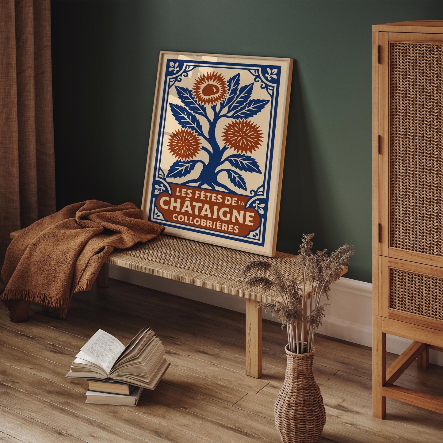Chestnut Festival France - Les Fêtes de la Châtaigne Vintage Wall Art Print