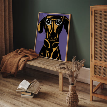 Cute Dachshund Wall Art Print