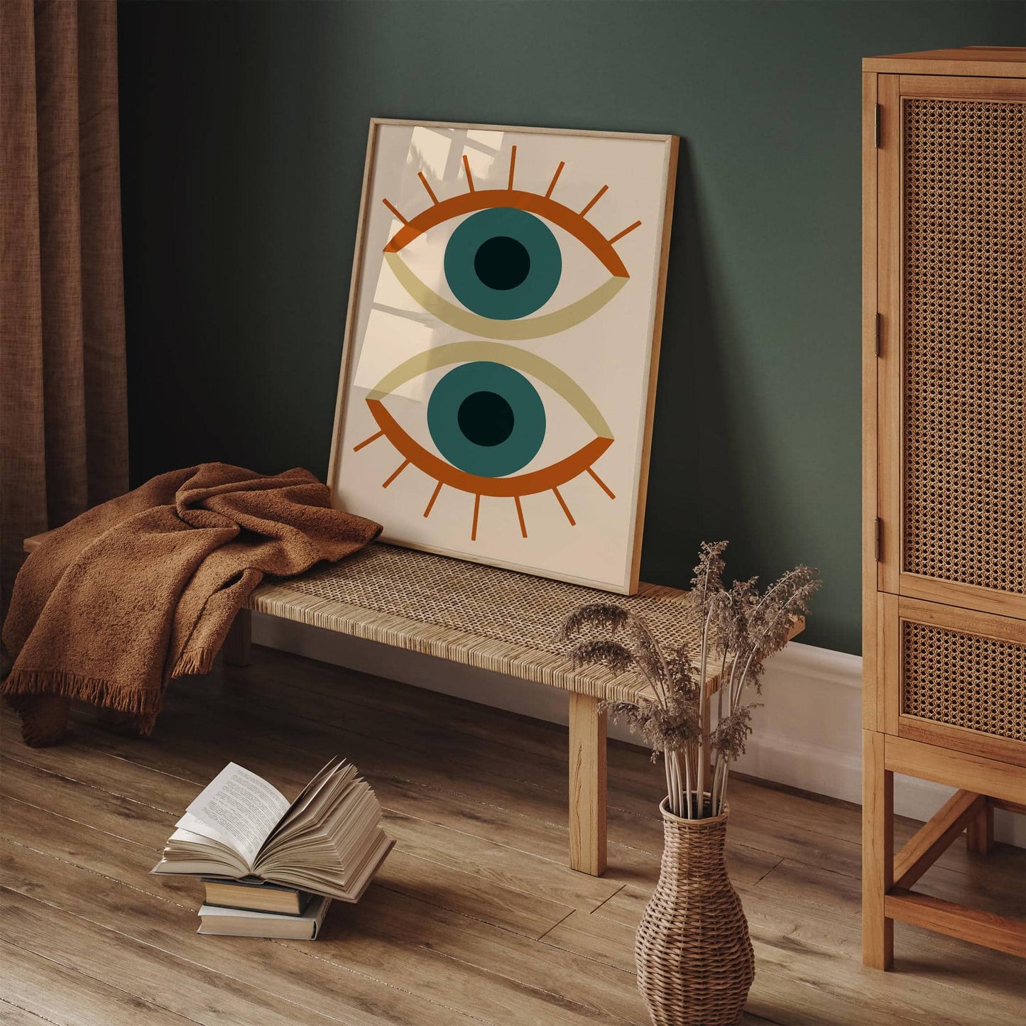Retro Abstract Eyes Poster