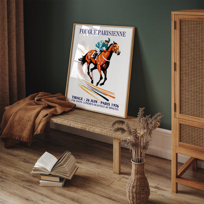 Vintage Horse Racing French Poster