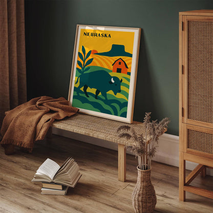 Nebraska State Travel Poster