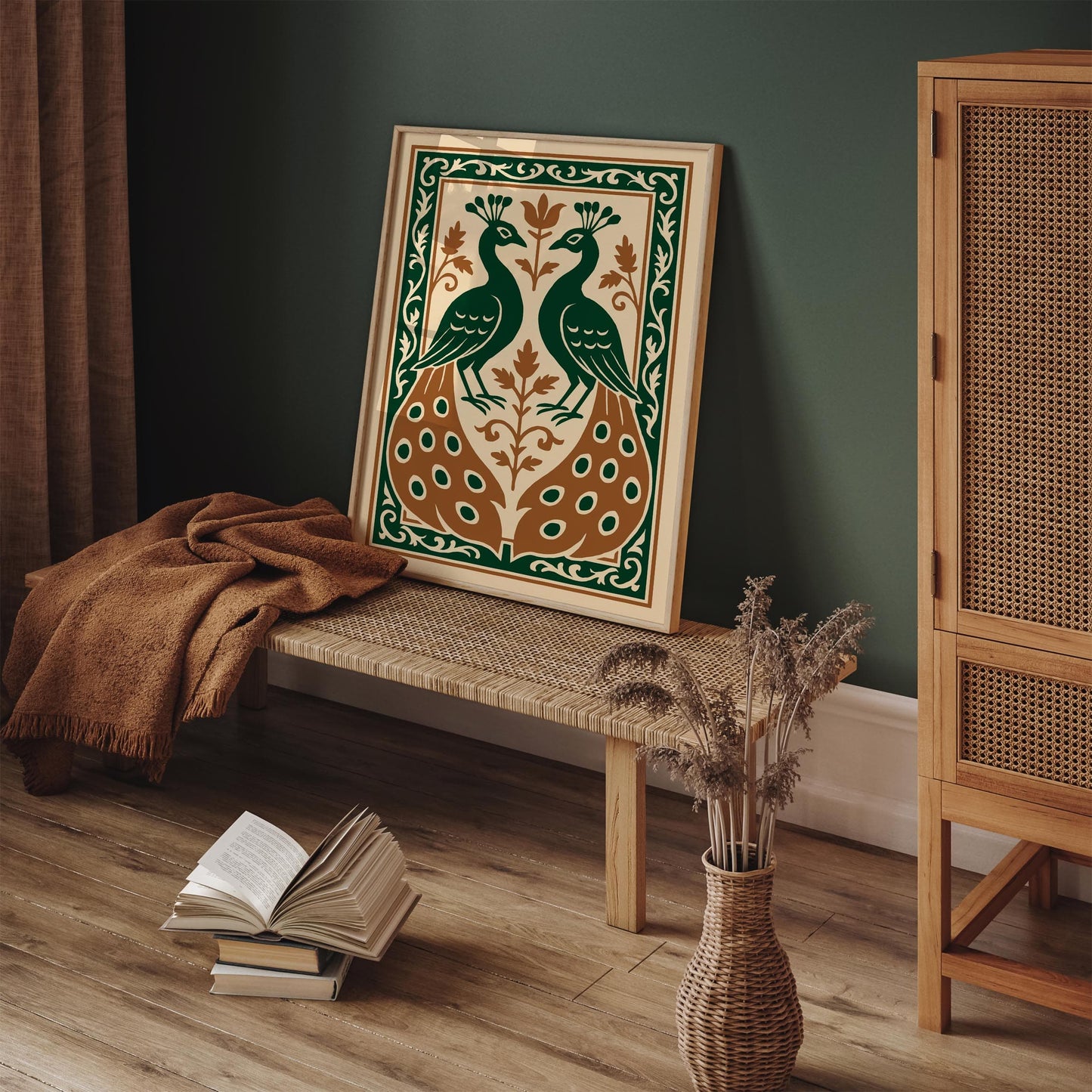 Vintage Art Nouveau Peacock Art