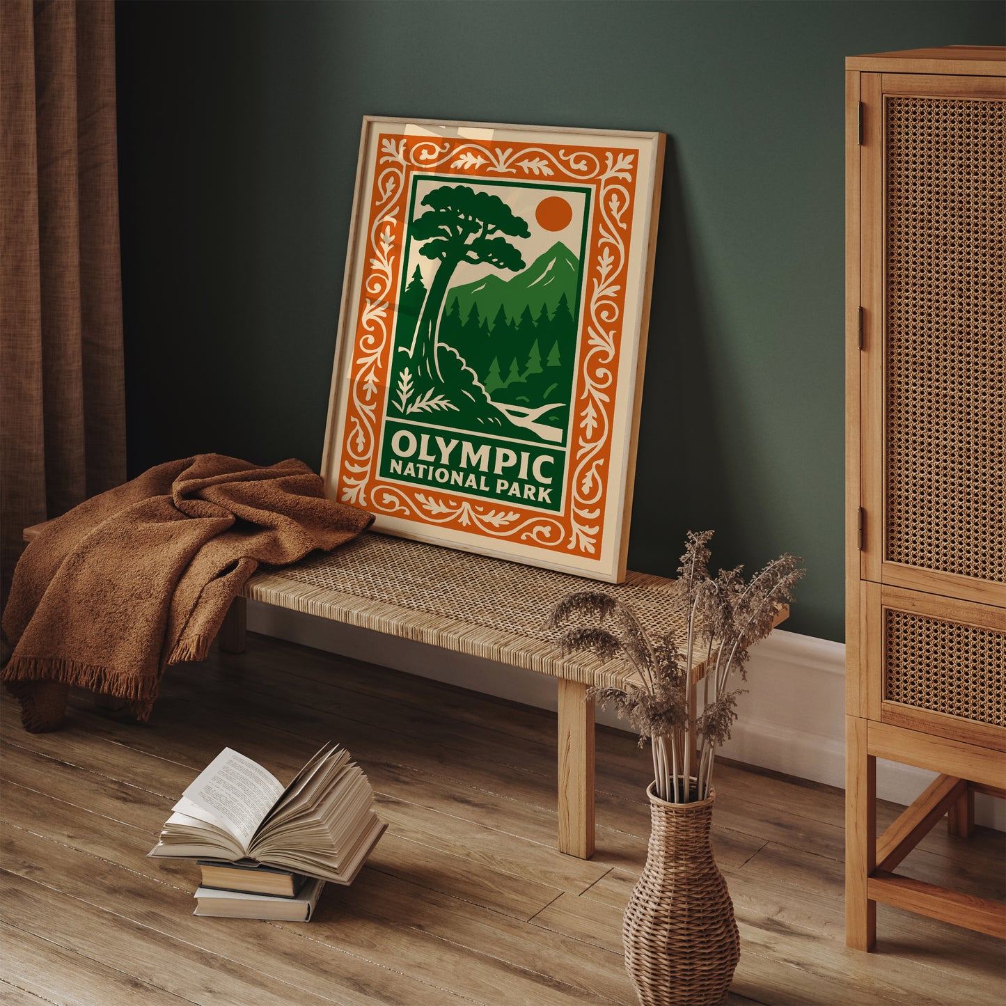 Olympic National Park Poster – Nature Landscape Wall Art Print