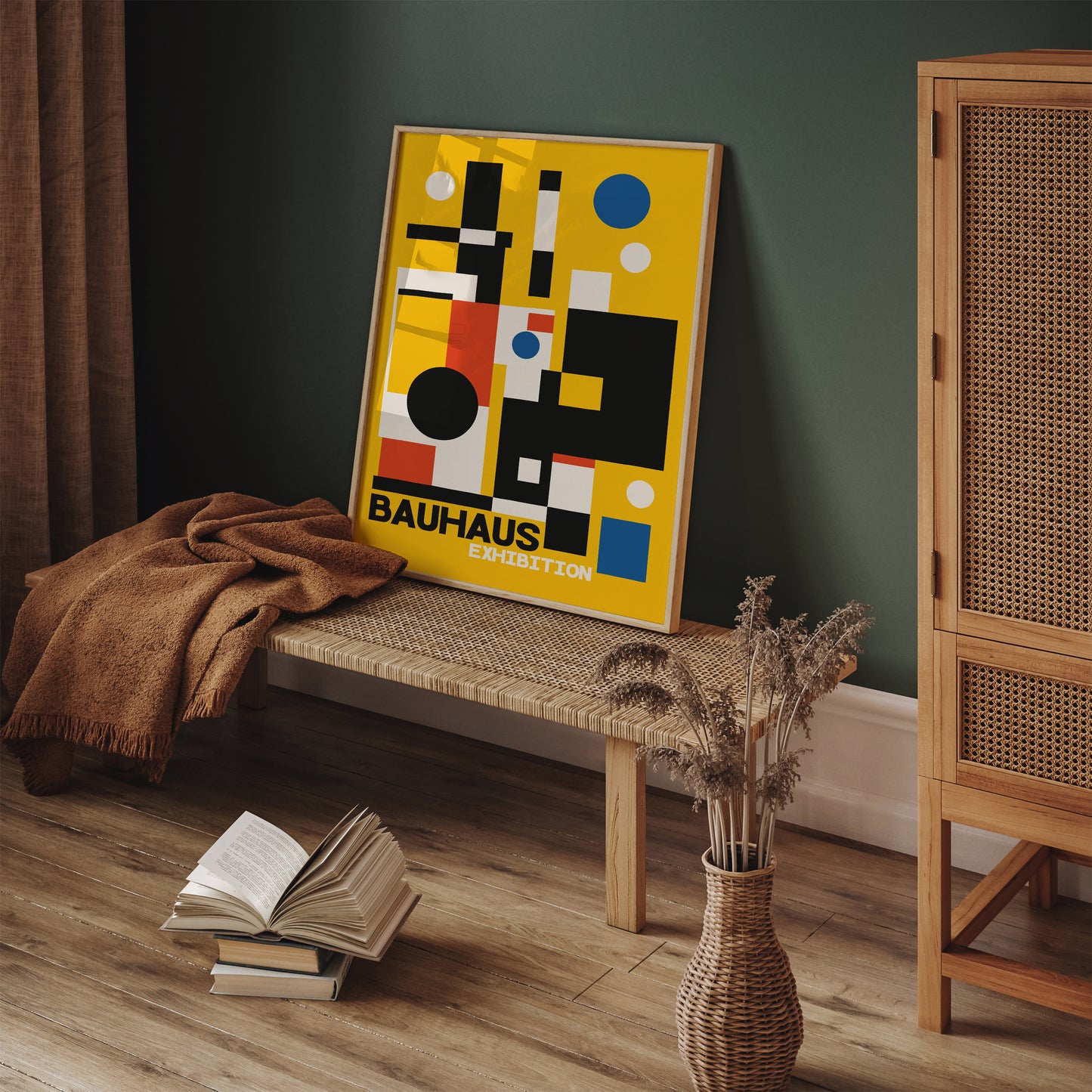 Bauhaus Exhibition Minimalist Yellow Poster Print