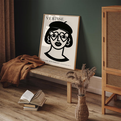 Girl with Heart-Shaped Glasses – Verisse Galerie Rousselet Print