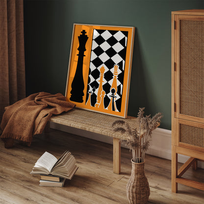 Retro Chess Poster Print