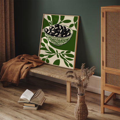 Green Olives Food Kitchen Art Print