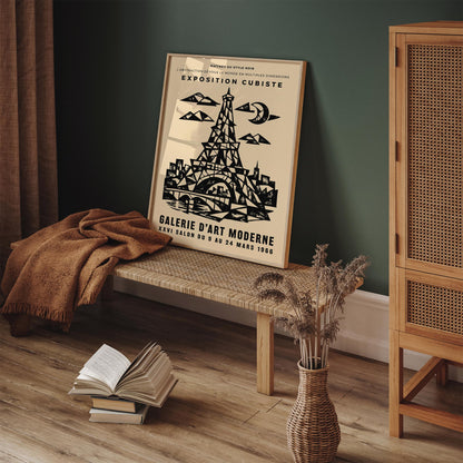Paris Cubism Exhibition Poster – Vintage Art Wall Print