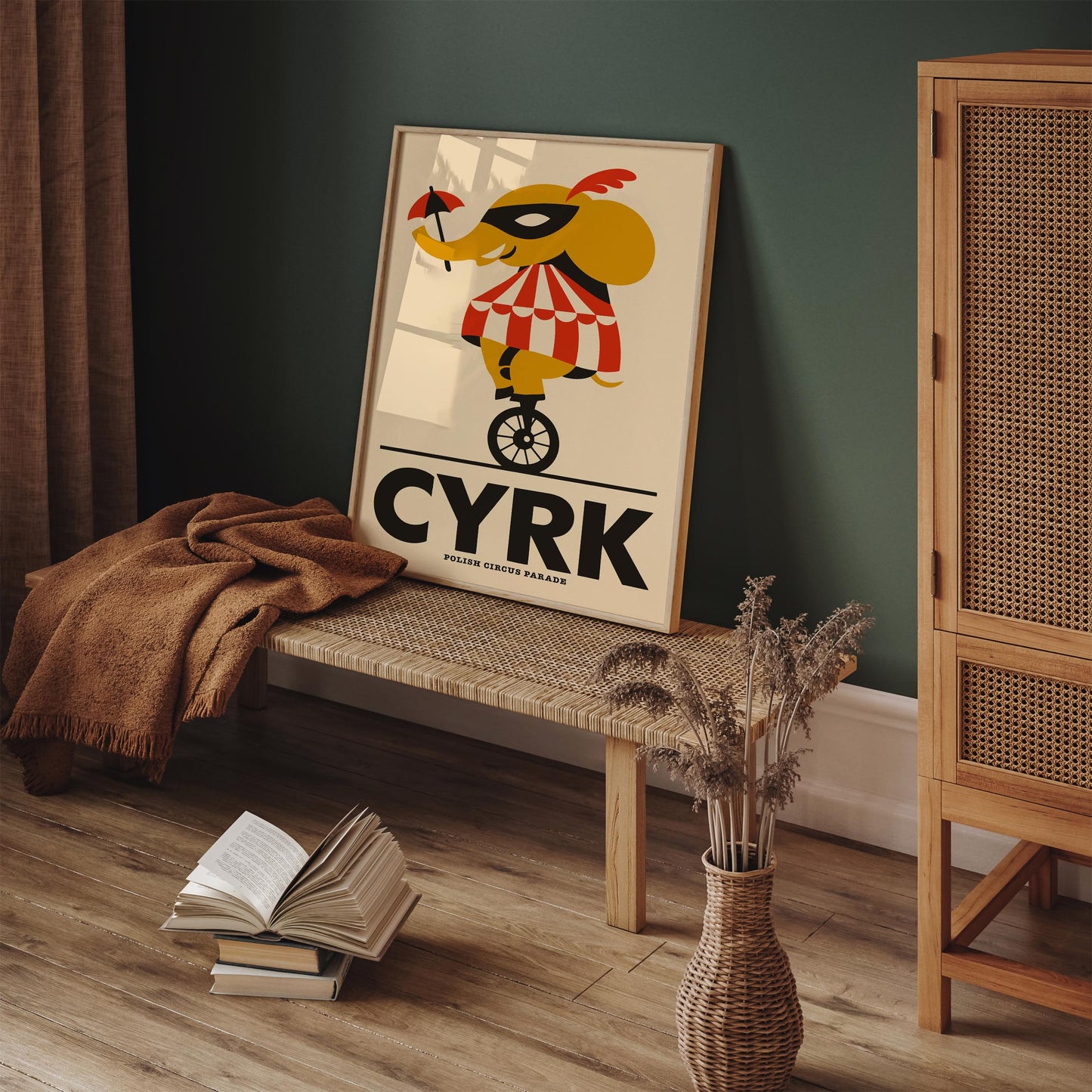 Vintage Polish Circus Poster – CYRK Parade Wall Art Print