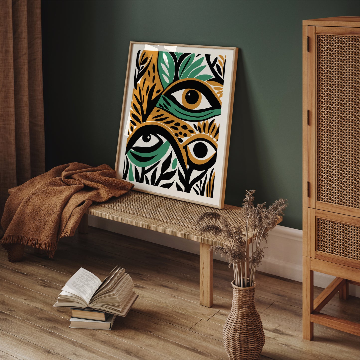 Abstract Bohemian Eyes Art Print