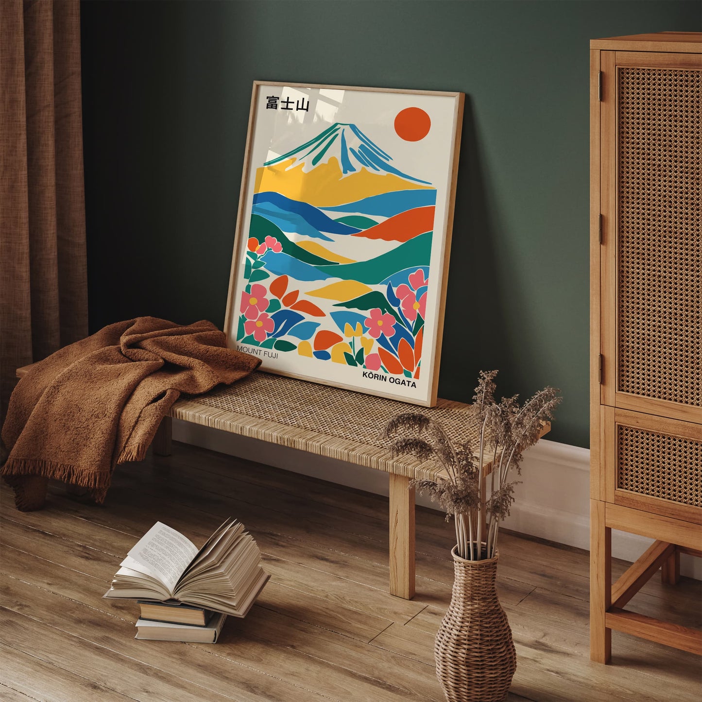 Colorful Mount Fuji Print - Japanese Wall Art