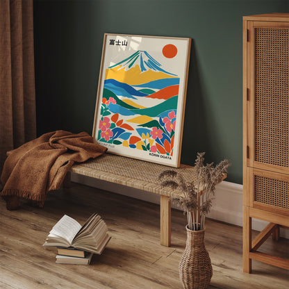 Colorful Mount Fuji Print - Japanese Wall Art