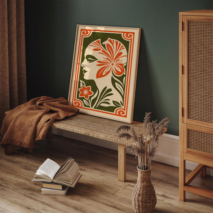 Art Deco Woman Portrait Poster