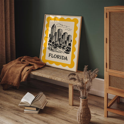 Florida Sketch Travel Poster