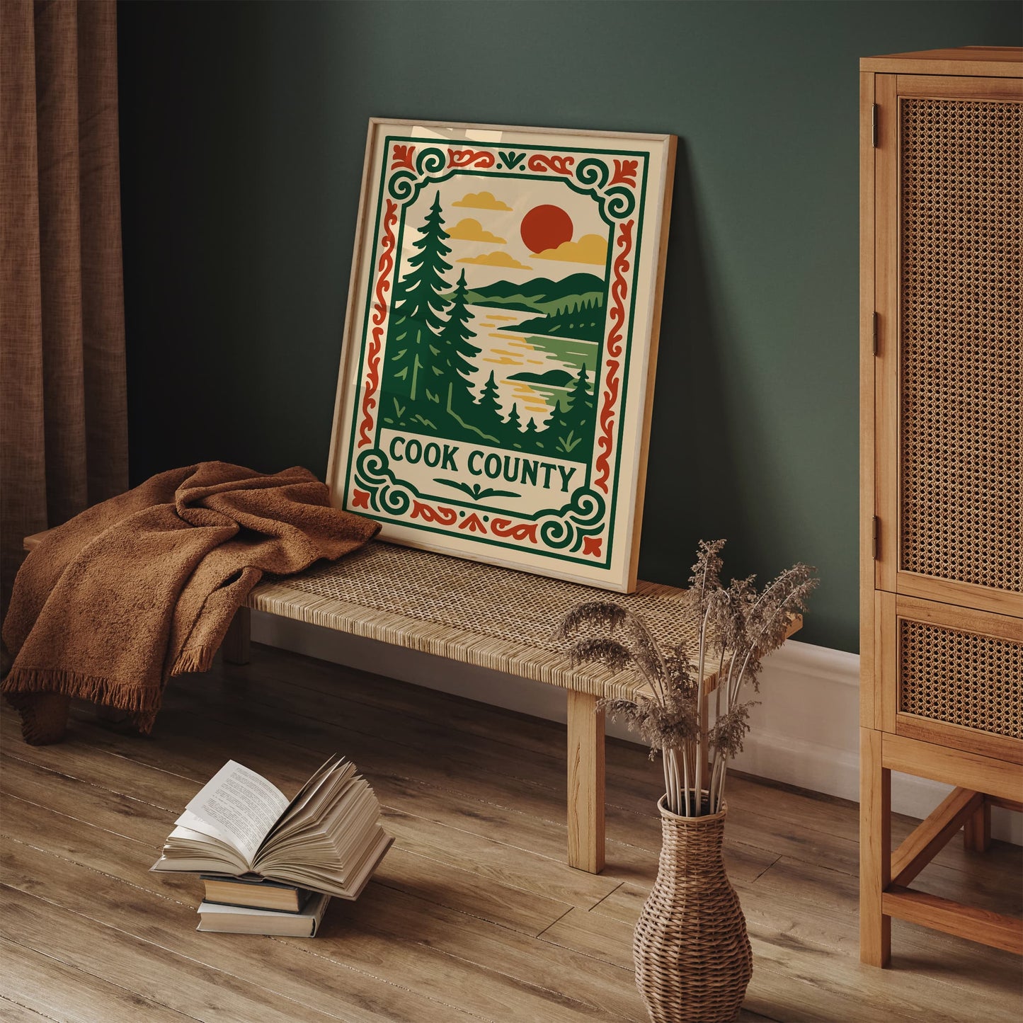 Cook County Travel Poster - Landscape Art Print