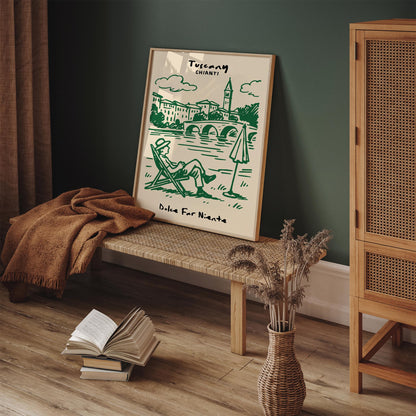 Tuscany Chianti Poster - Dolce Far Niente Wall Art