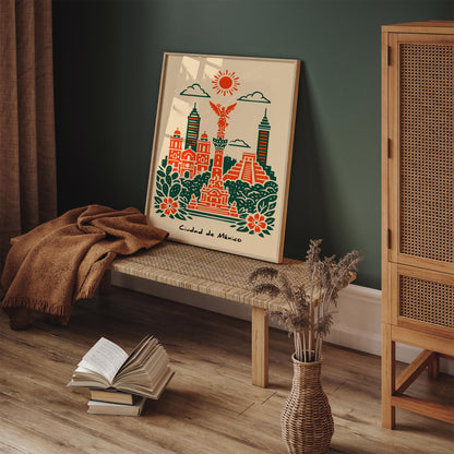 Ciudad de Mexico Travel Poster Print