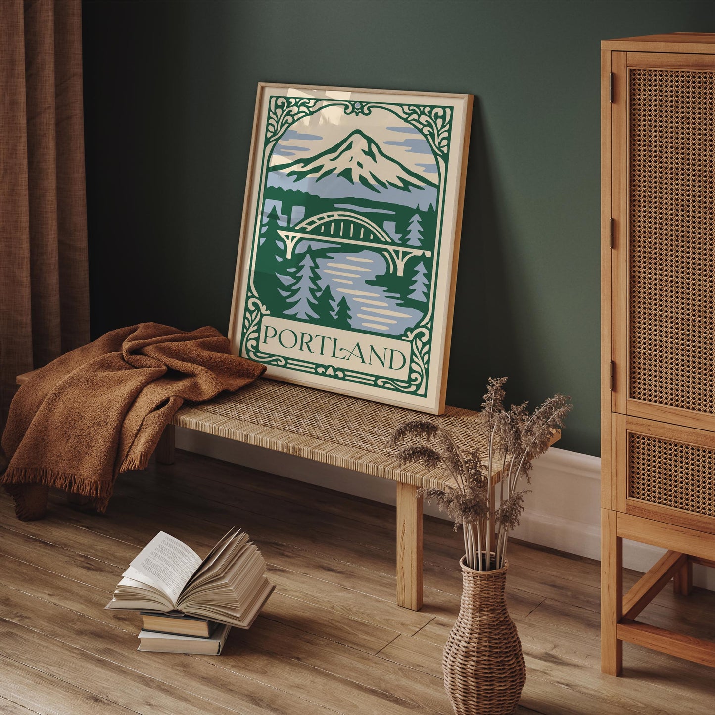 Portland Oregon Cityscape Poster – Urban Wall Art