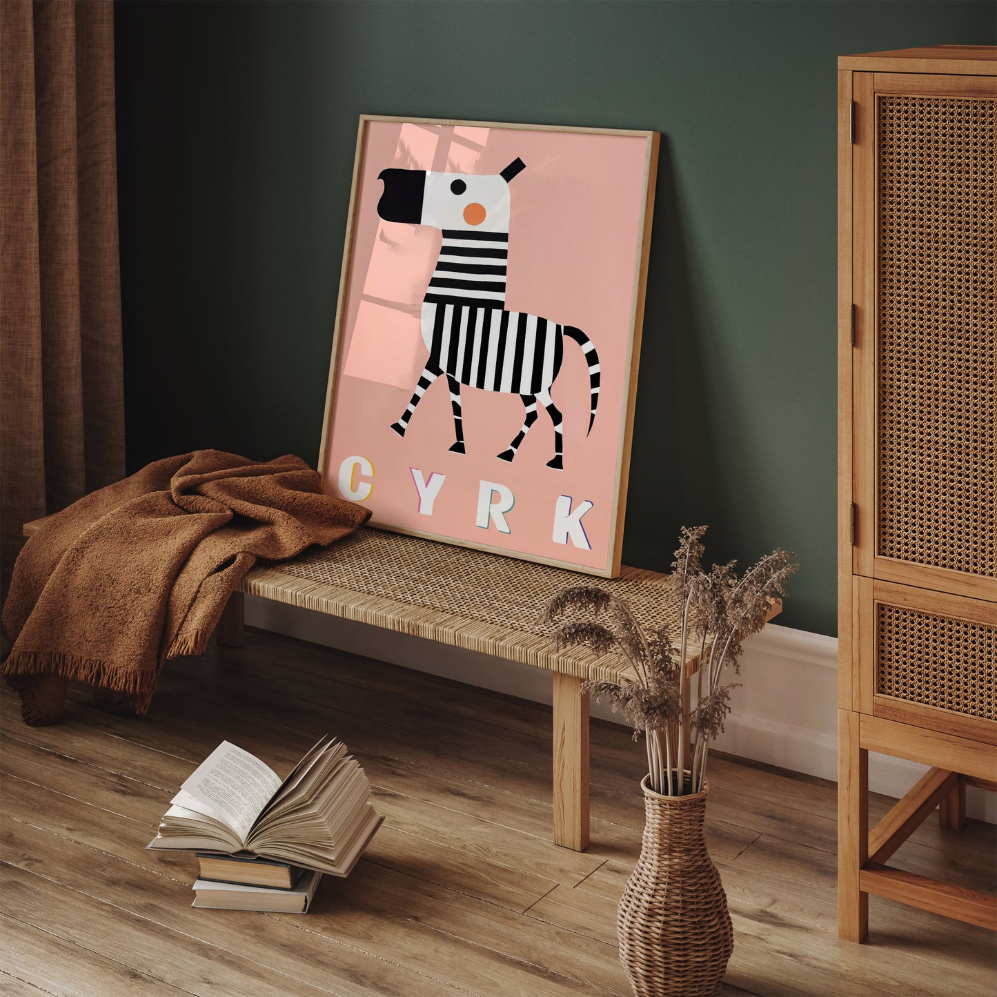 Funny Zebra Animal Cyrk Wall Art