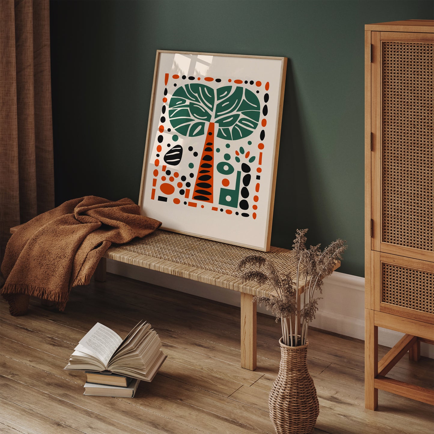 Abstract Mid Century Tree Art Print