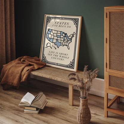 Life Is Short See The Whole Country Travel Poster