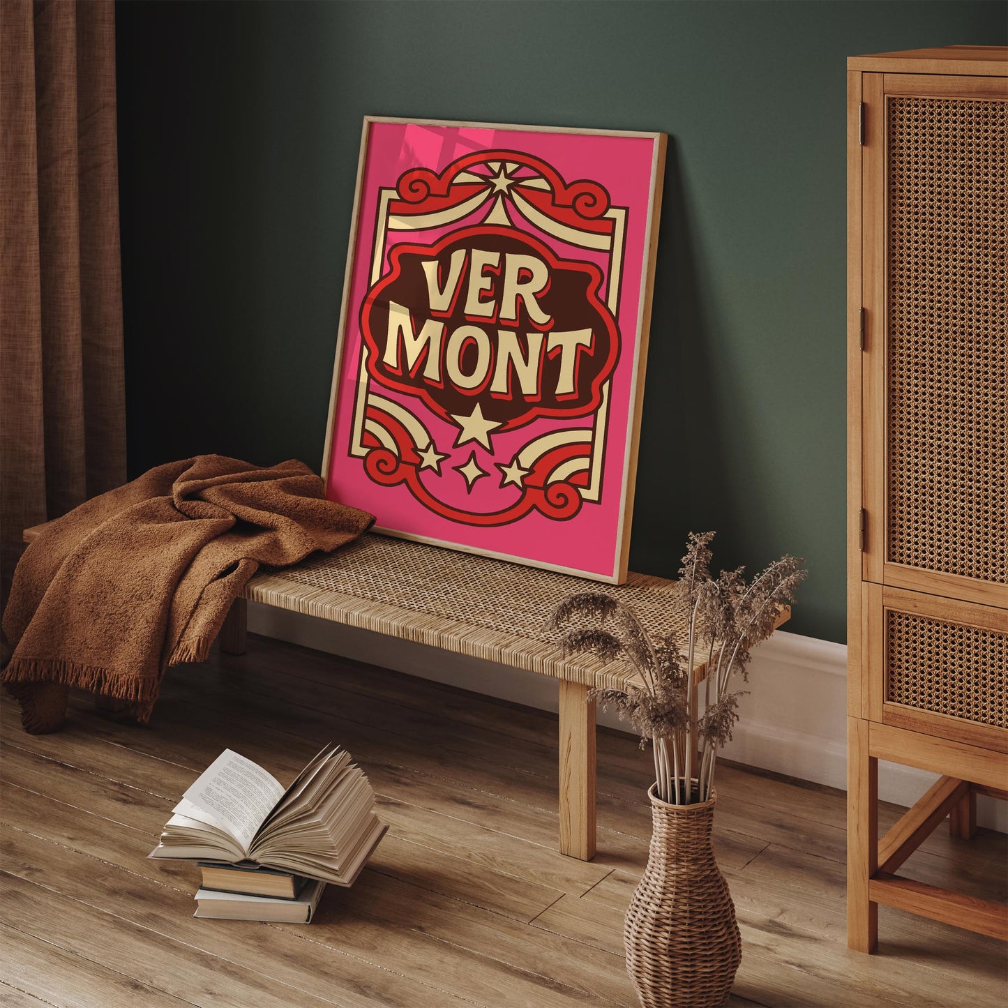 Vermont Travel Poster Funhouse Home Decor