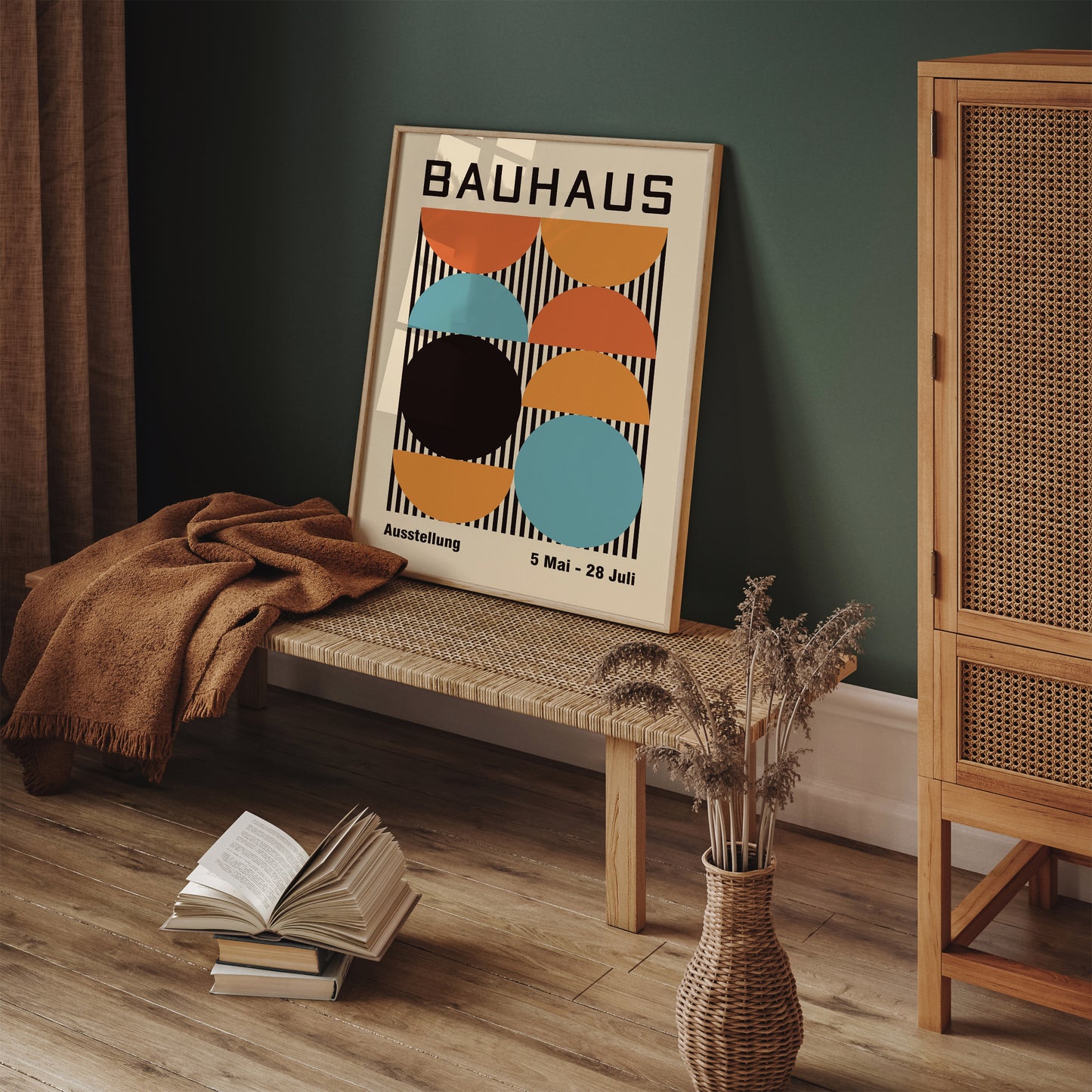 Bauhaus Circles Retro Poster